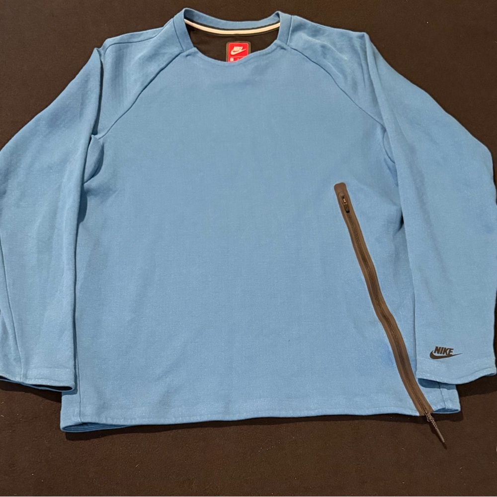 Nike MEN'S Tech Fleece Crew Blue  Men’s Size Large